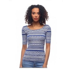 Printed Scoop Back Top